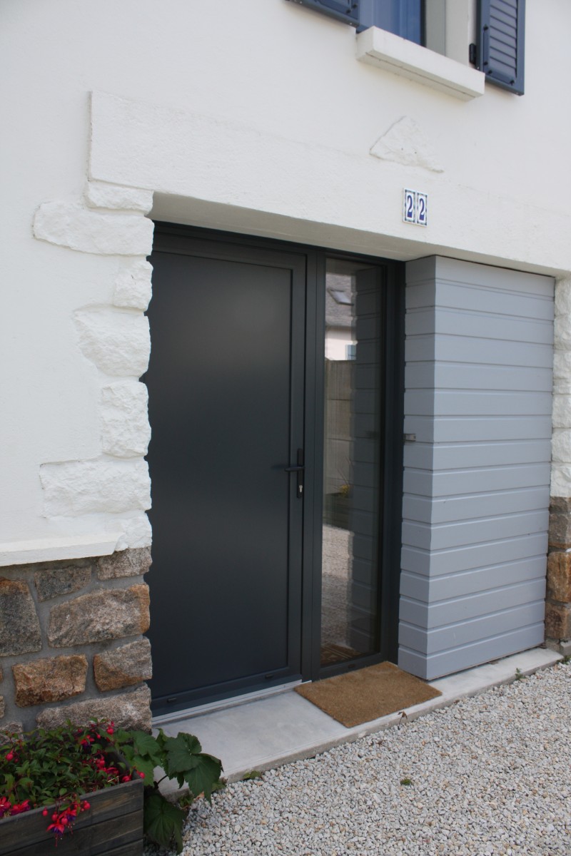 Porte Dentrée Aluminium Sur Mesure Vitrée Ou Pleine