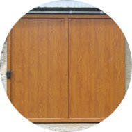 porte de garage coulissante suspendue - chêne doré porte de garage coulissante suspendue - chêne doré