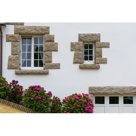 persiennes pliantes en pvc - 2 vantaux - fenêtres avec petits bois incorporés