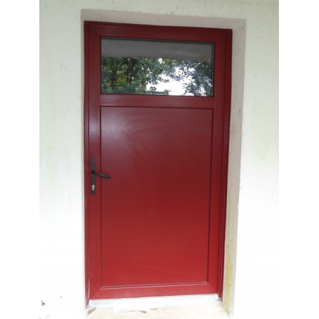 porte de service PVC de couleur rouge