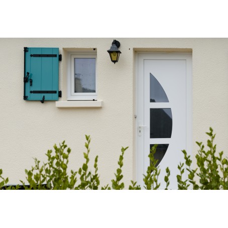 volet battant aluminium 1 vantail - bleu turquoise