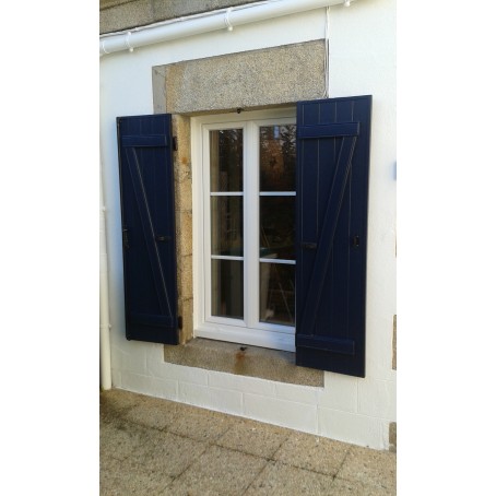 volets battants pvc barres et écharpes - fenêtres petits bois incorporés