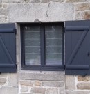 fenêtre aluminium avec ouverture à la française - 2 vantaux - gris anthracite