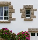 persiennes pliantes en pvc - 2 vantaux - fenêtres avec petits bois incorporés