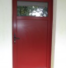 porte de service PVC de couleur rouge